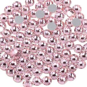 Flat Back Crystal Rhinestones Round Gems, Light Pink  (2.7-2.8mm)